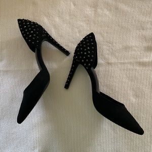 New Calvin Klein Bellona Black Studded Heels